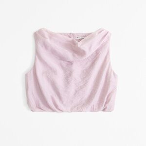 Abercrombie & Fitch Crinkle Textured Cowl Neck Top